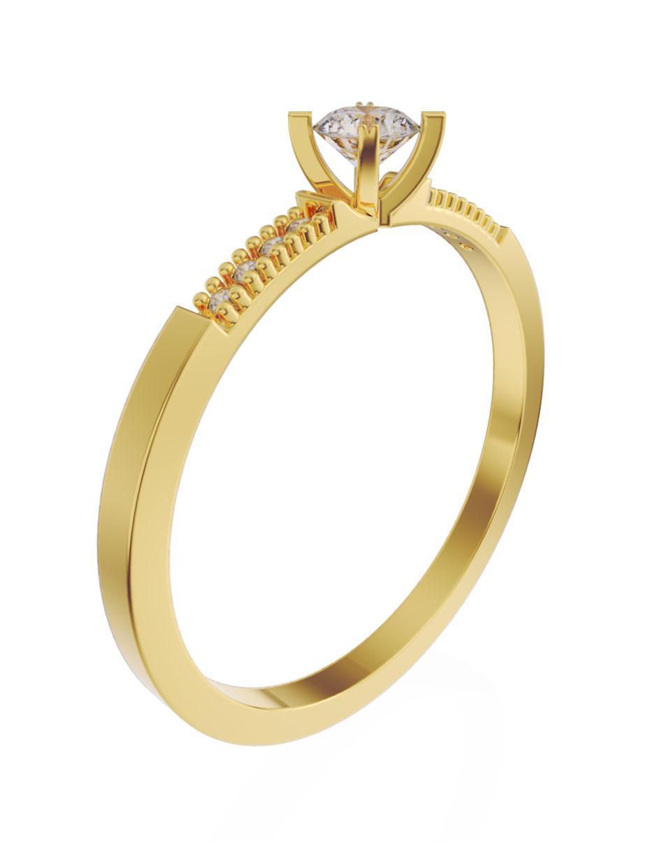 Anillo "de (si aplica)" redondo fonelli sin familia sin temática 14 k "de" oro zirconia