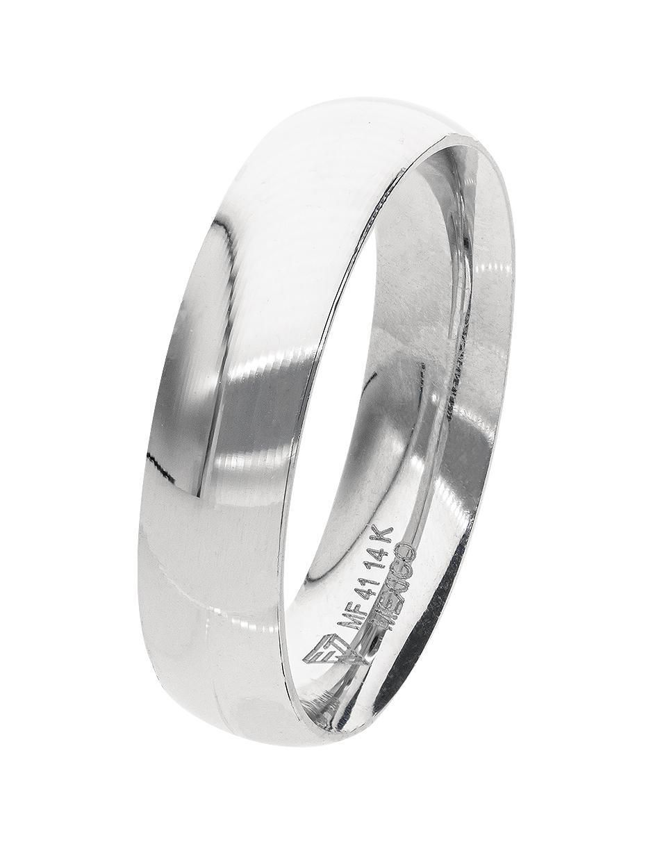 Argolla de oro blanco 14 k To Love 2