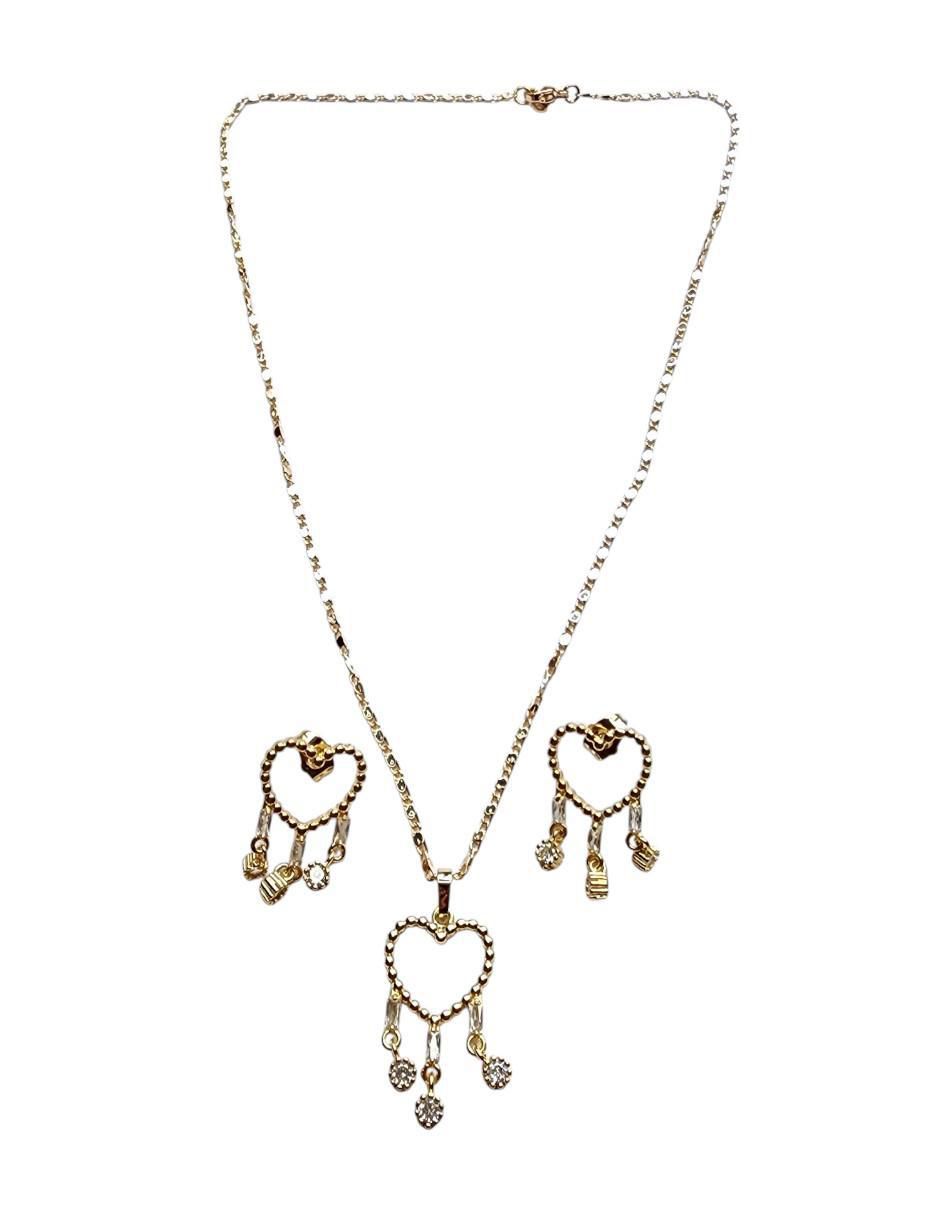 Aretes y collar de corazón Atrapasueños zirconia 5