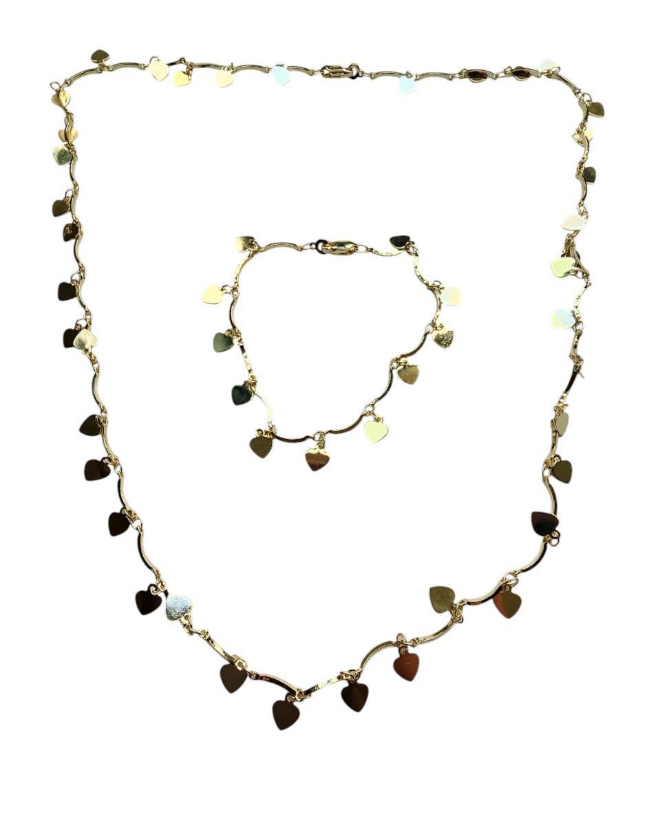 Collar y pulsera de corazón 2