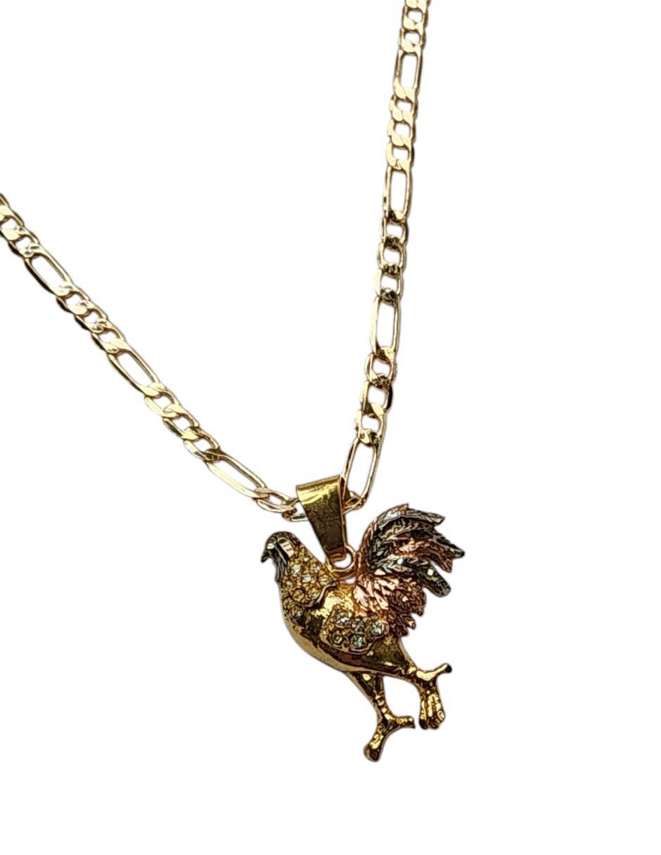 Collar con dije Aves de oro laminado 14 K 3