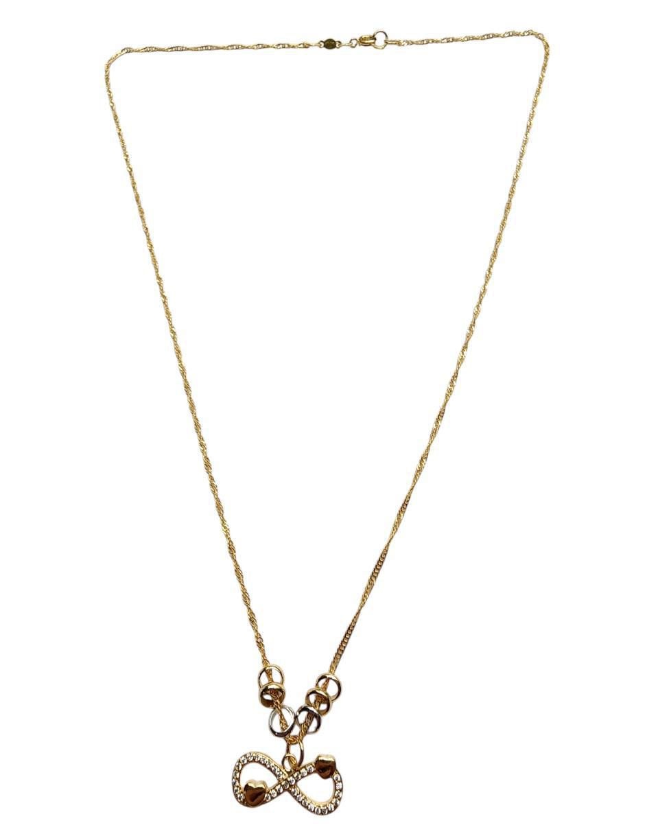 Collar con dije de infinito de oro laminado 14 K 4