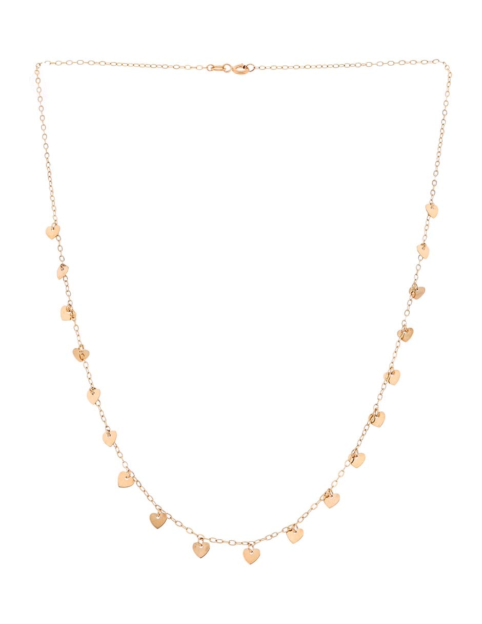Collar de corazón de oro amarillo 14 K 2