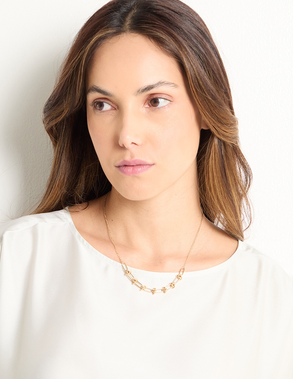 Collar de eslabones de oro 14 K 3