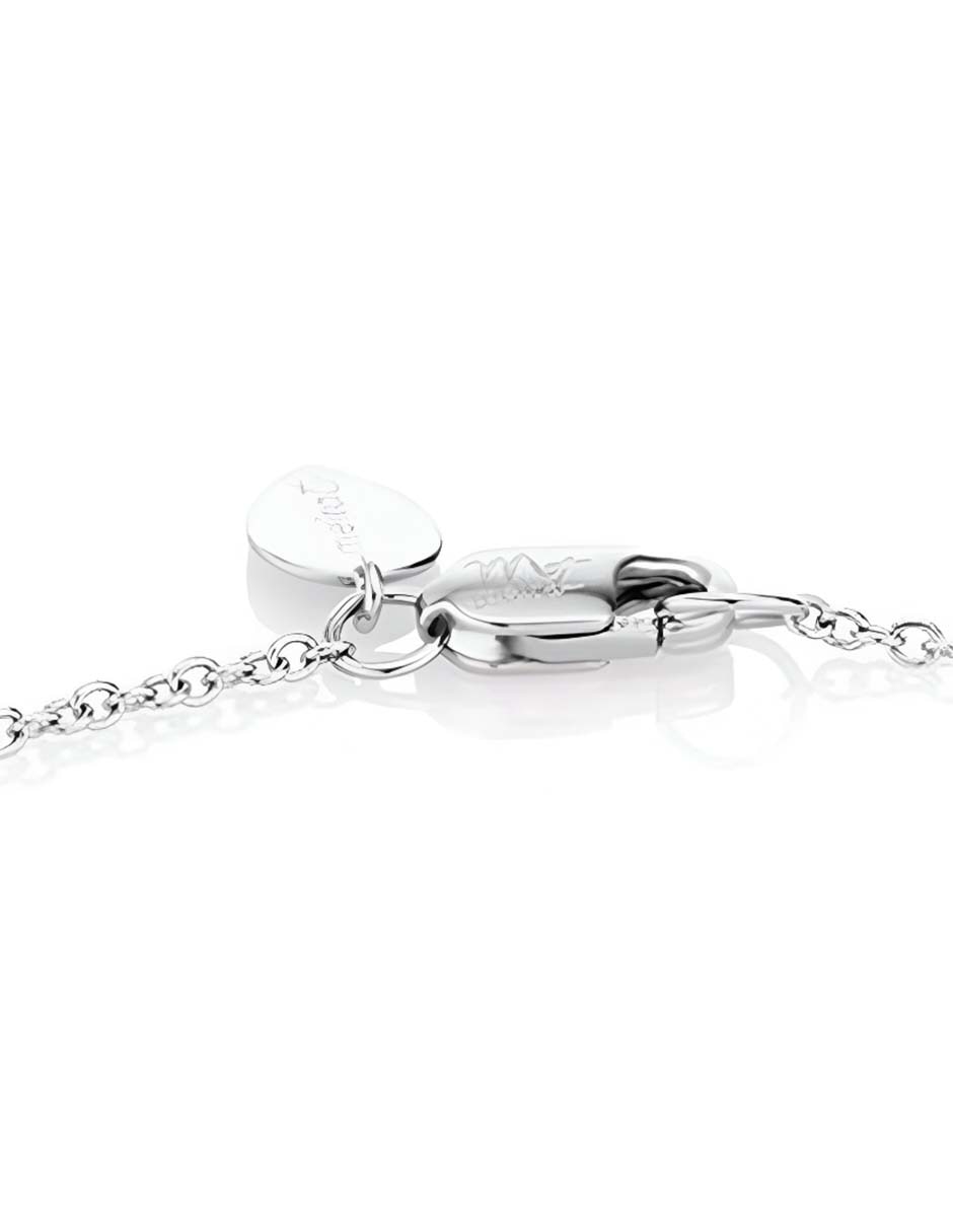 Pulsera de oro blanco 14 k con acabado pavé 2