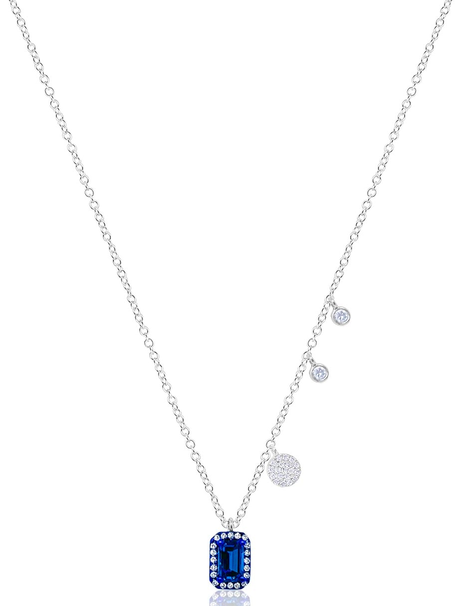 Collar de oro blanco 14 K