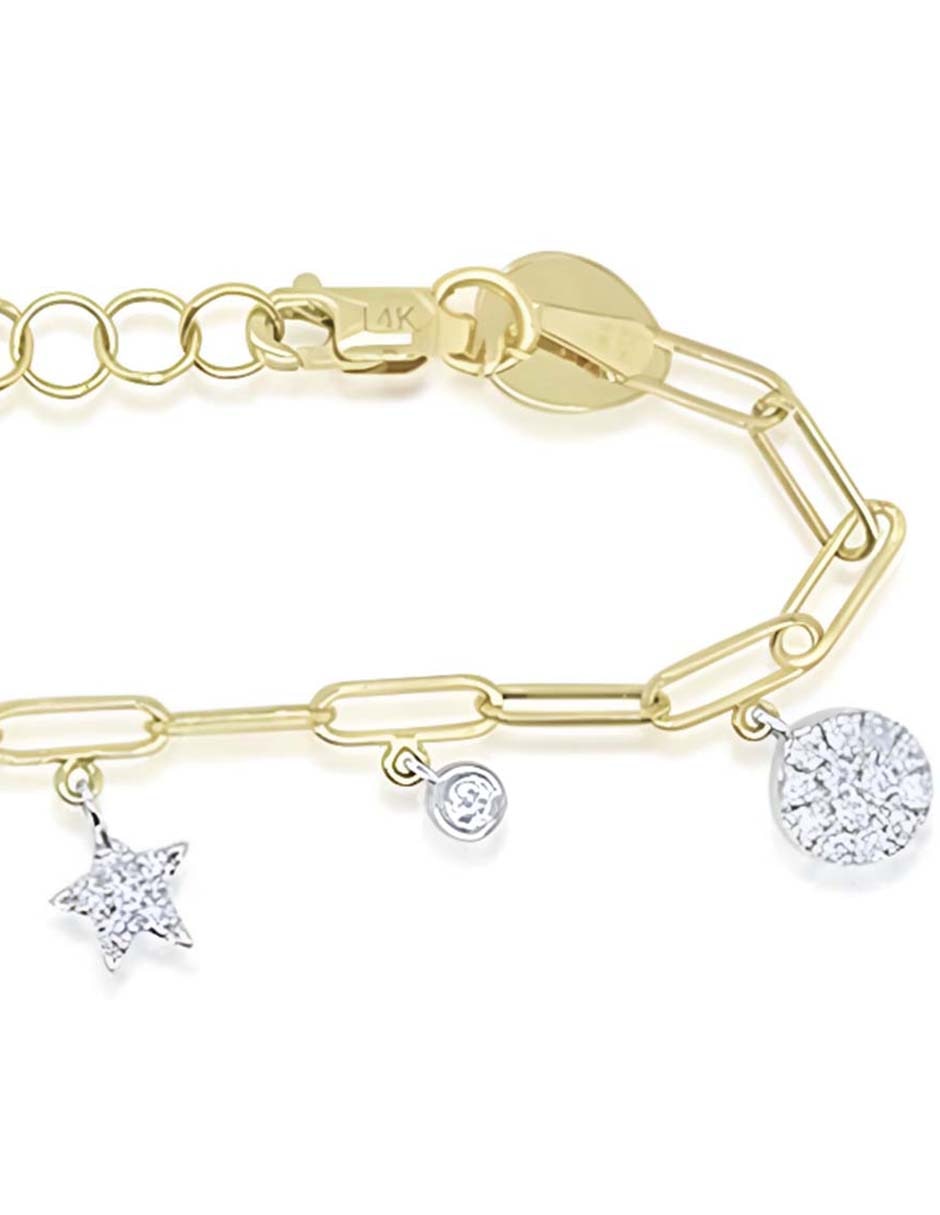 Pulsera de oro 14 K con acabado brillante 2
