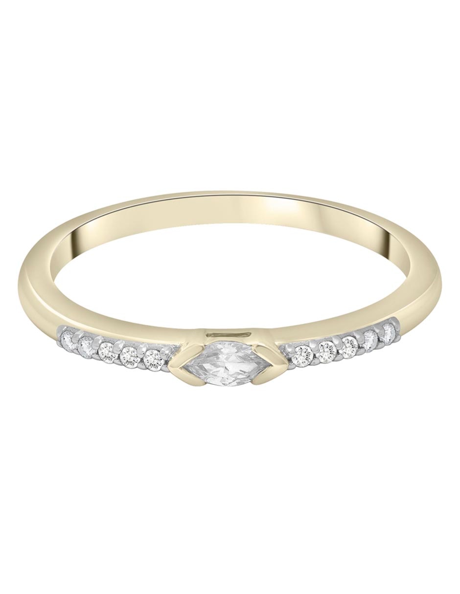 Anillo circular 14 k de oro diamante pavé Anillo circular 14 k de oro diamante pavé