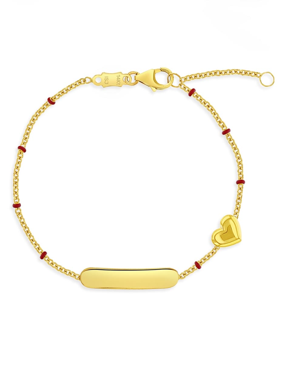 Pulsera de oro amarillo 14 K con acabado pulido