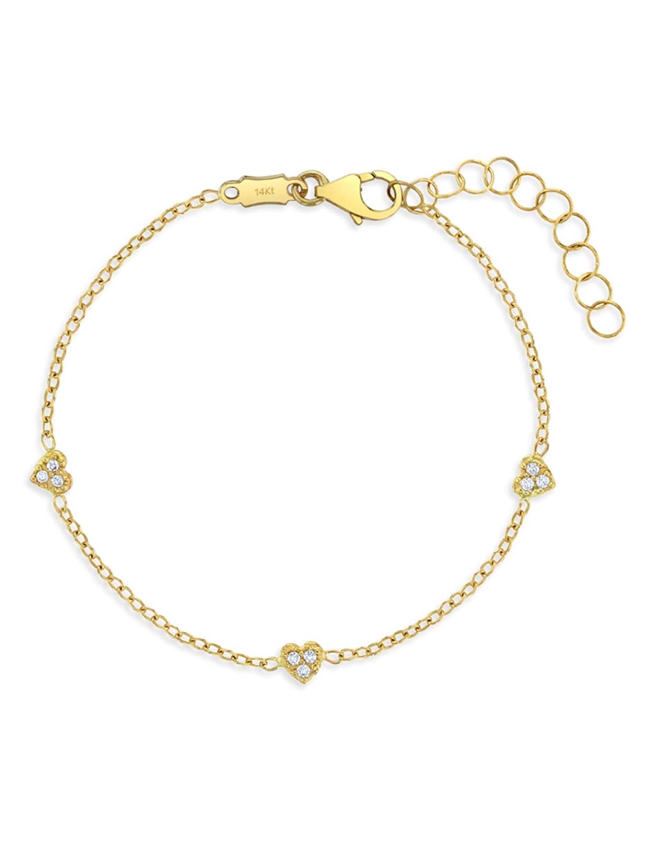 Pulsera de oro amarillo 14 K con acabado pulido