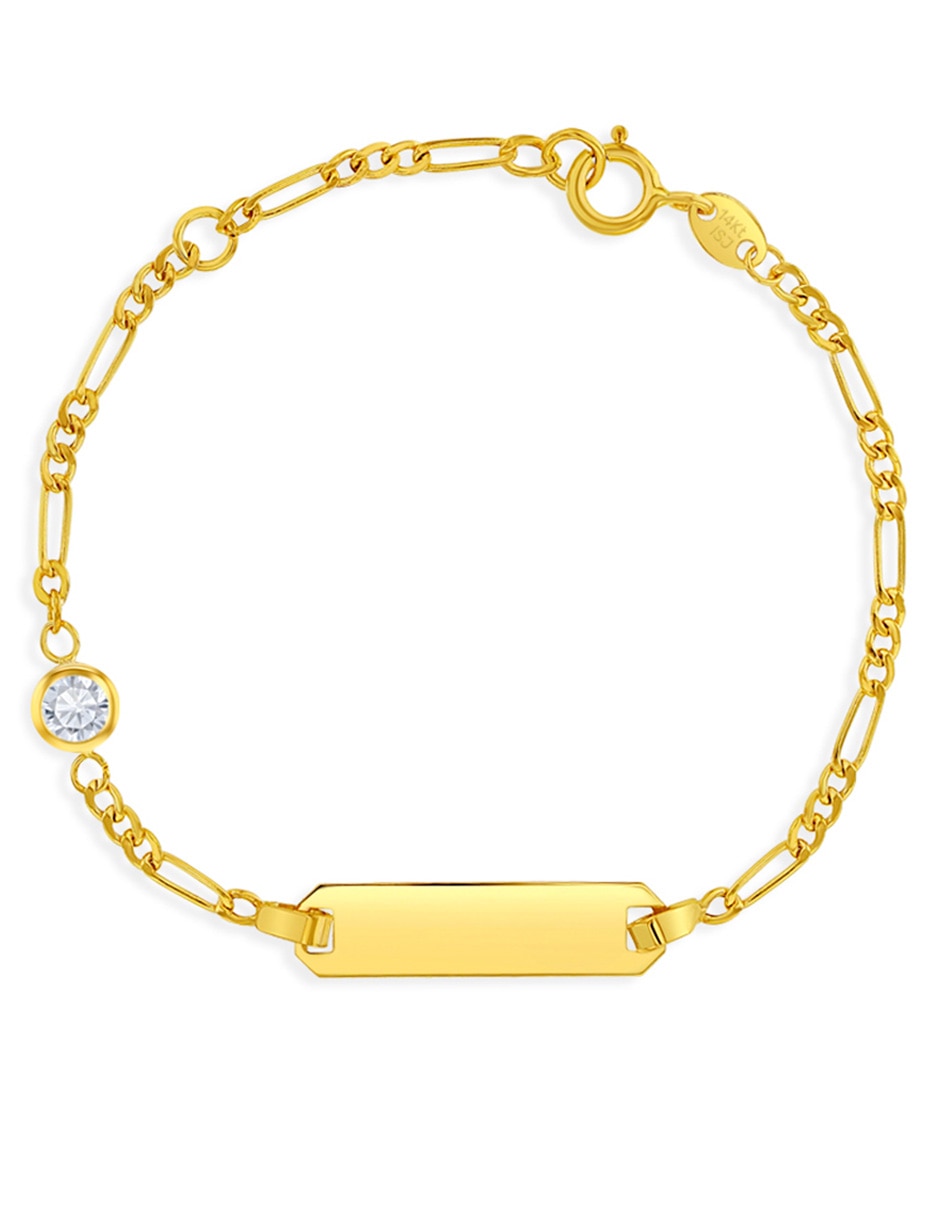 Pulsera de oro 14 K con acabado pulido Pulsera de oro 14 K con acabado pulido