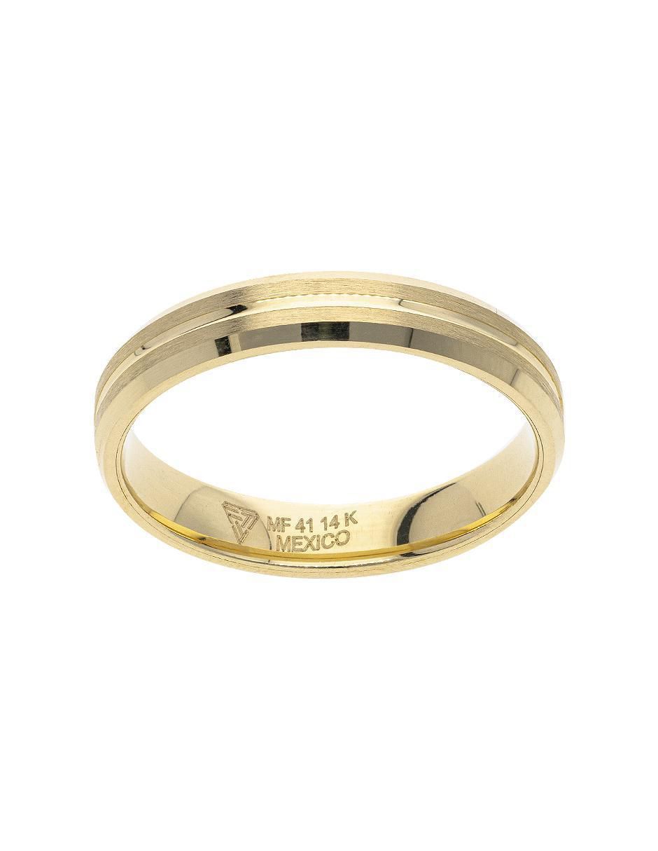 Argolla de oro amarillo 14 k 3