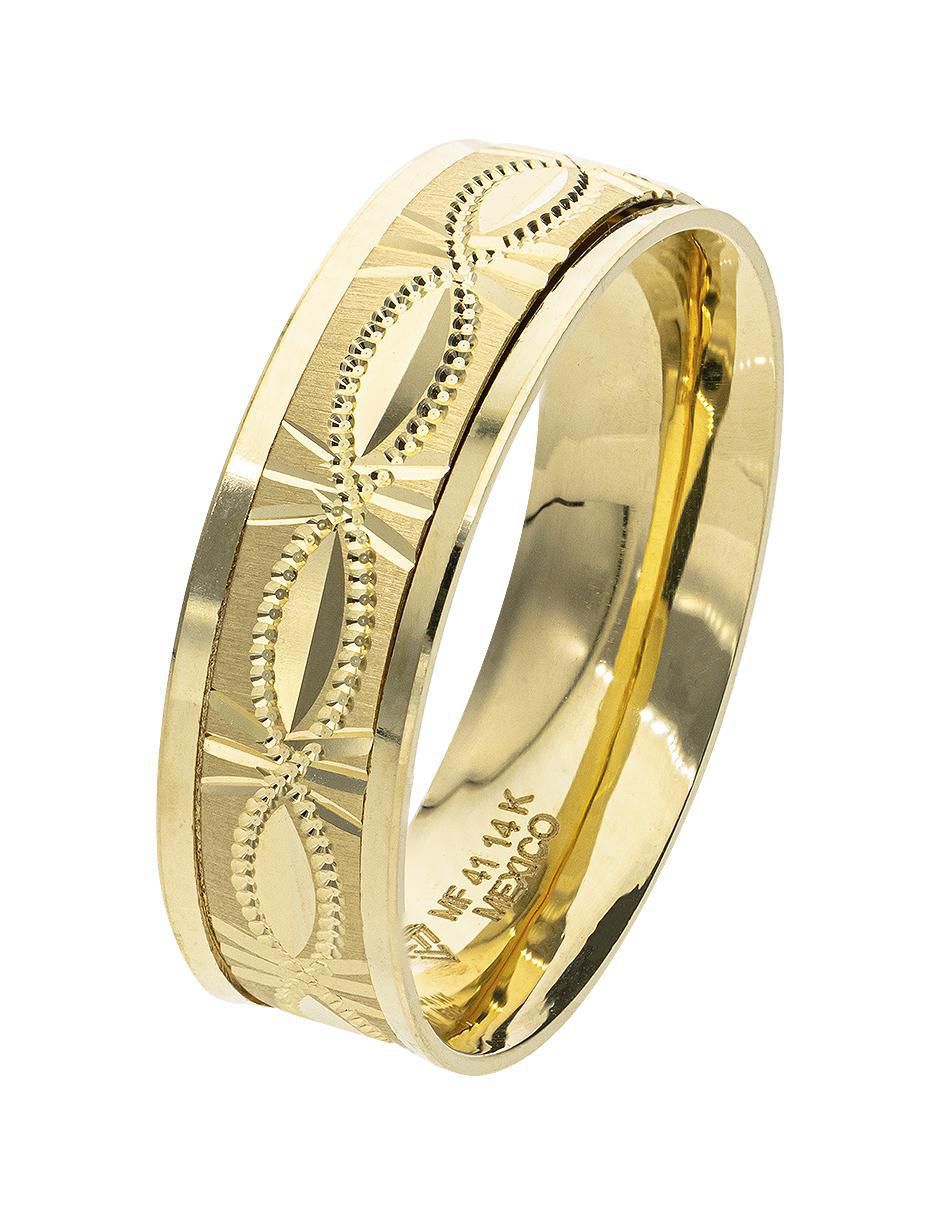Argolla de oro amarillo 14 k 2