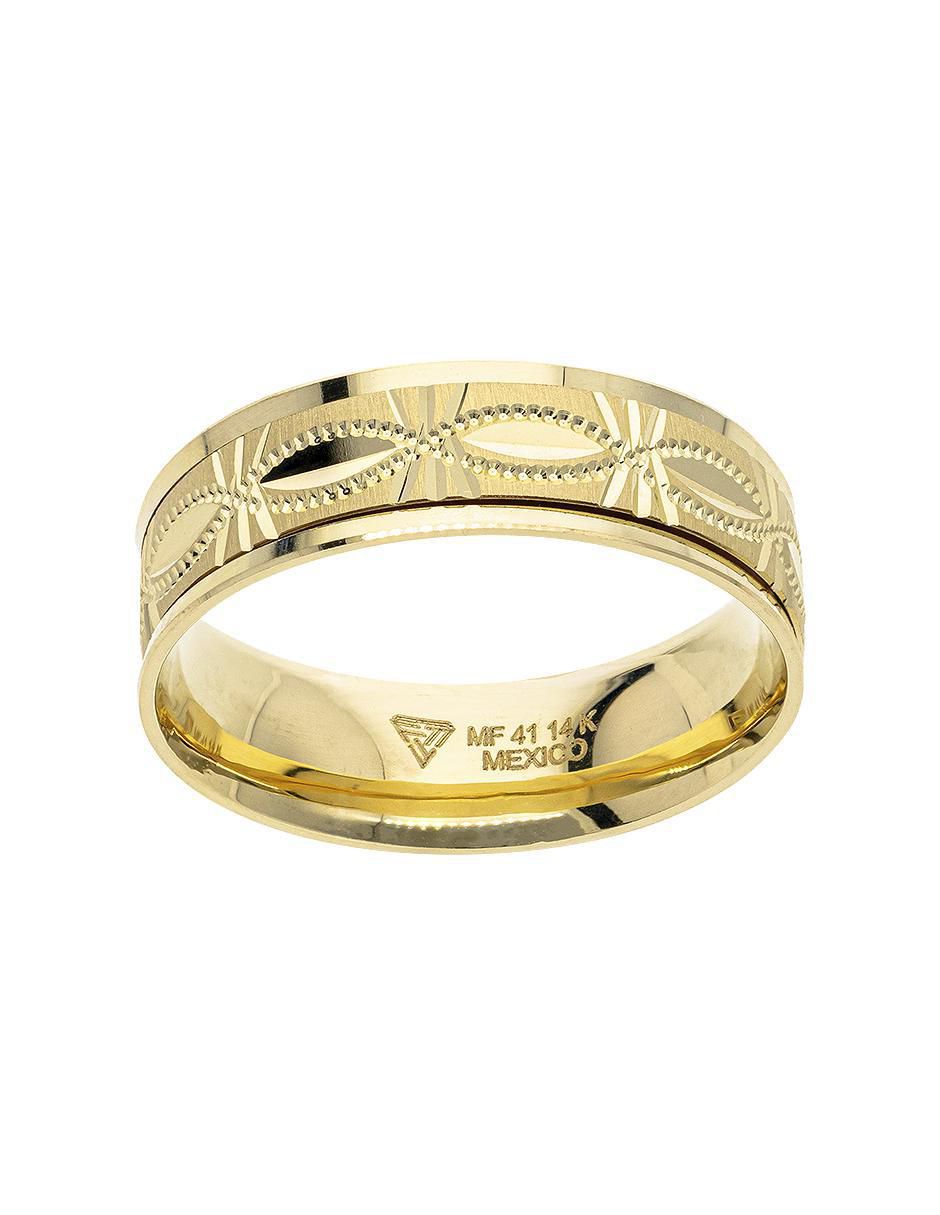 Argolla de oro amarillo 14 k 3