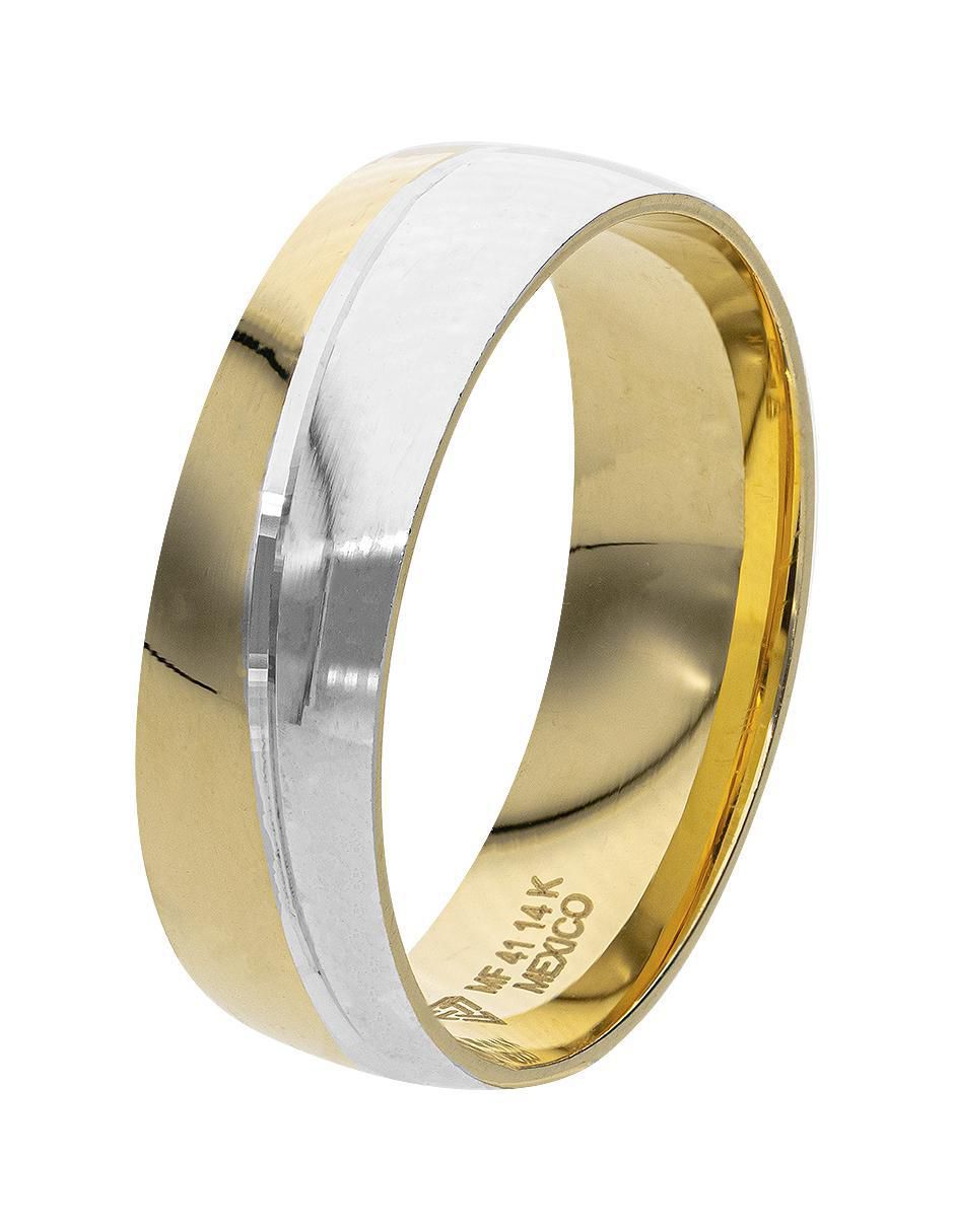 Argolla de oro 14 k Duo 2