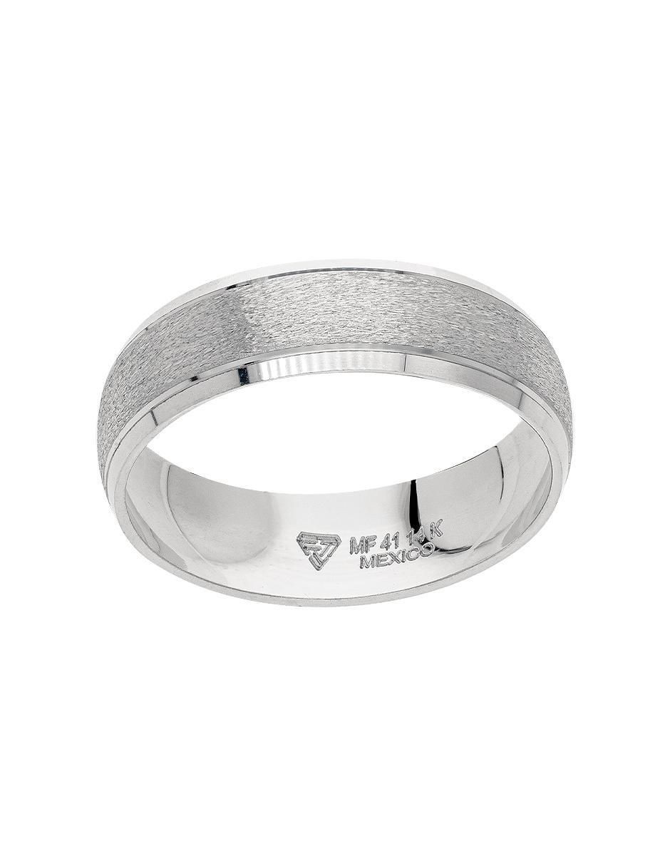 Argolla de oro blanco 14 k Cascada 3