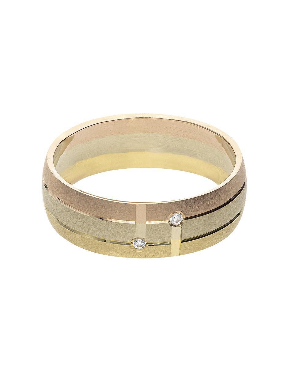 Argolla de oro florentino 14 k zirconia