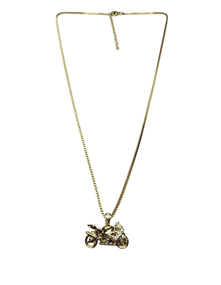 Collar con dije Motocicleta de oro laminado 14 K 6
