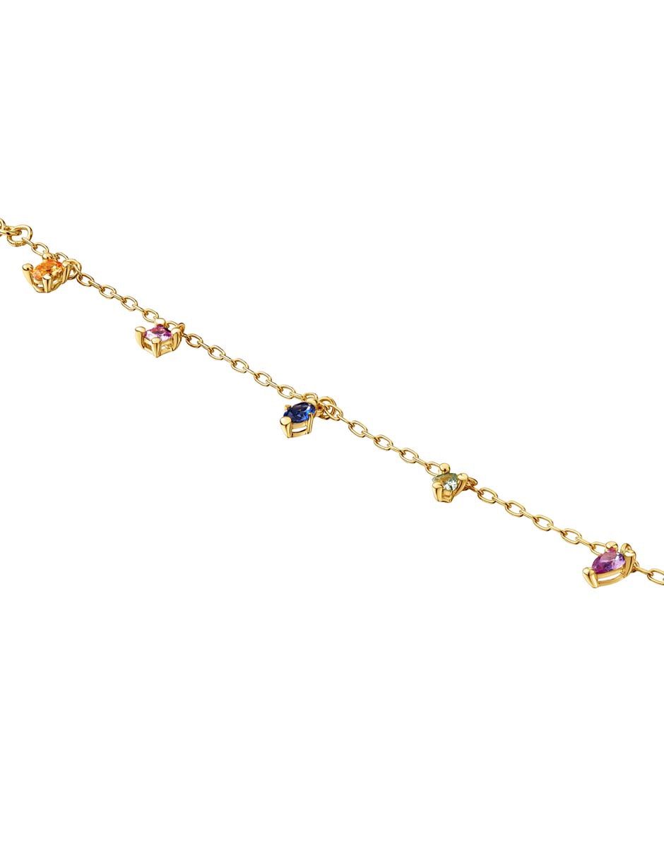 Pulsera de plata P 925 con acabado baño de oro 3