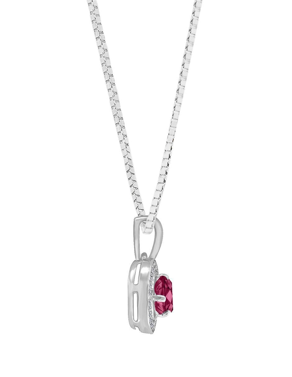 Colgante Y Dije redondo clara de oro blanco 14 K 3