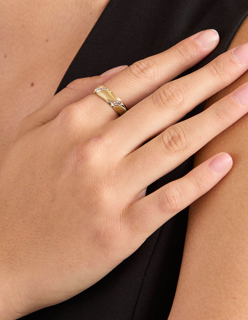 Anillo 14 k de oro pulido 4
