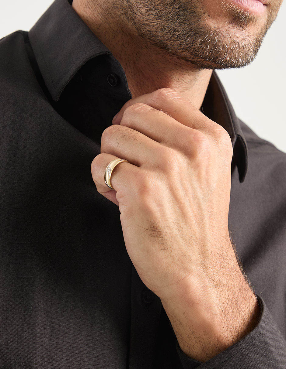 Anillo 14 k de oro pulido 5