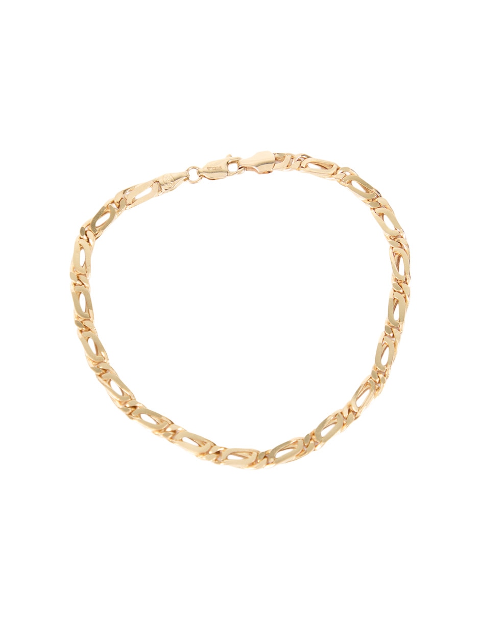 Pulsera de oro amarillo 14 K con acabado lustre