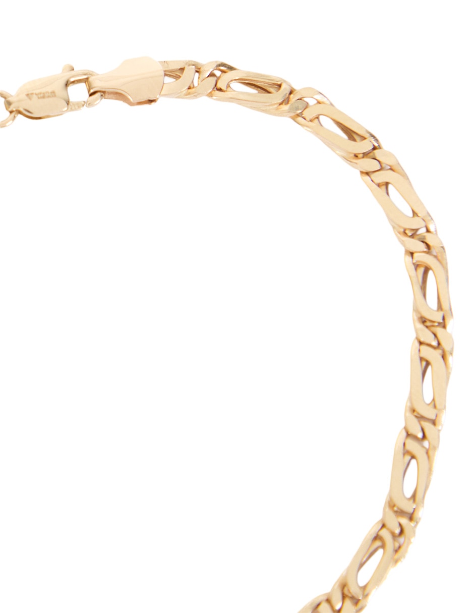 Pulsera de oro amarillo 14 K con acabado lustre 2