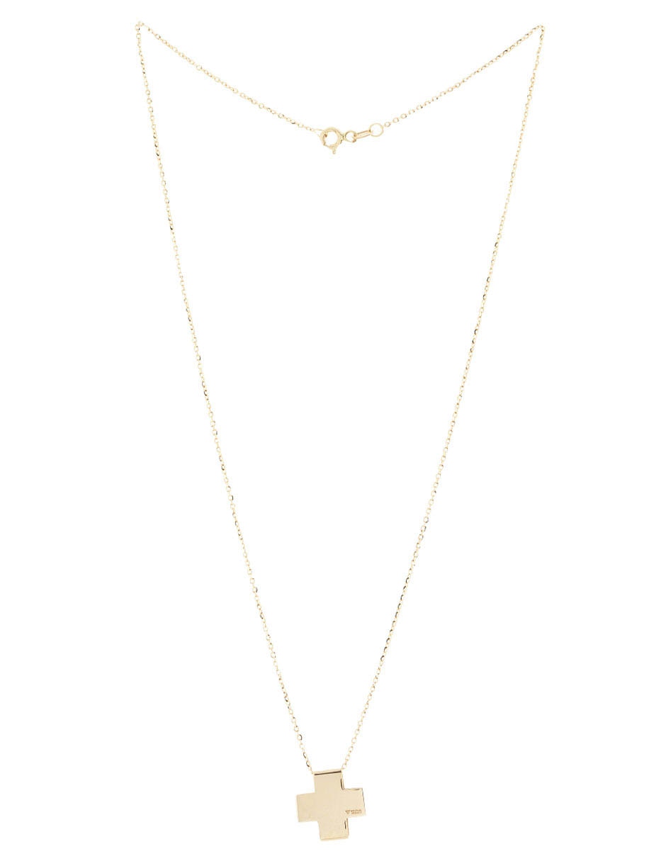 Collar de cruz de oro amarillo 14 K 2