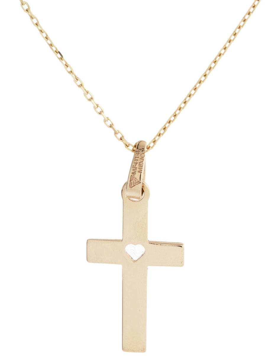 Collar de cruz de oro 14 K