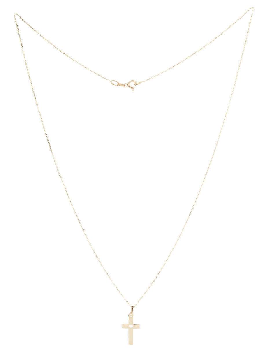 Collar de cruz de oro 14 K 2