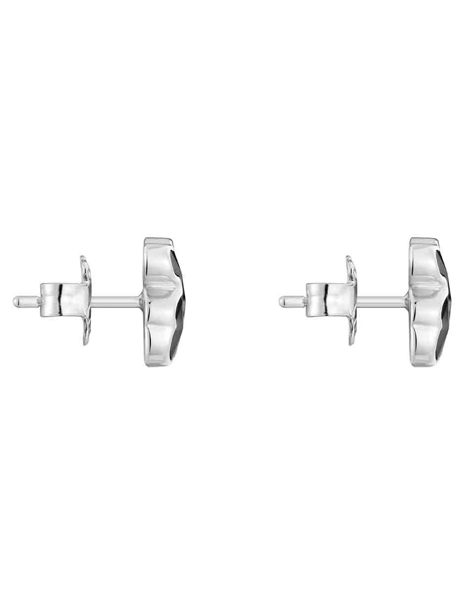 Broqueles de oso de plata P 925 con acabado brillante ónix 2