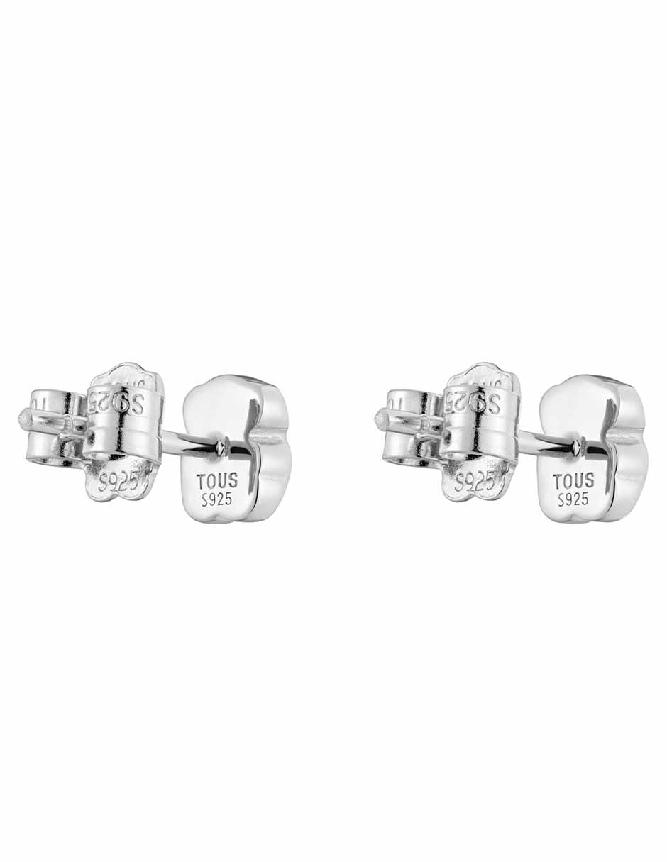 Broqueles de oso de plata P 925 con acabado brillante ónix 3