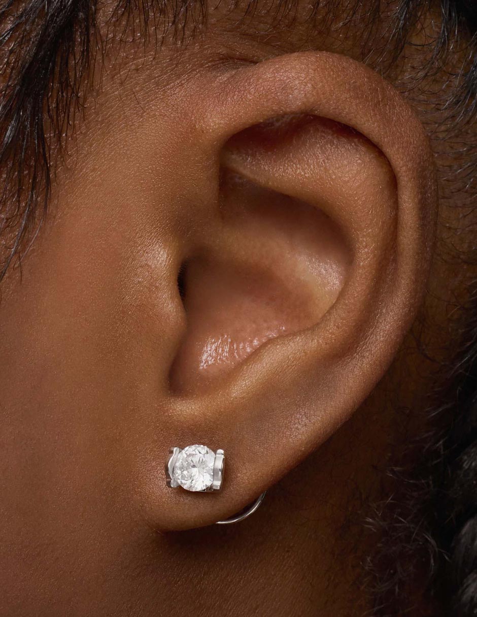 Broqueles Sweet Diamonds con acabado brillante diamante de laboratorio 6