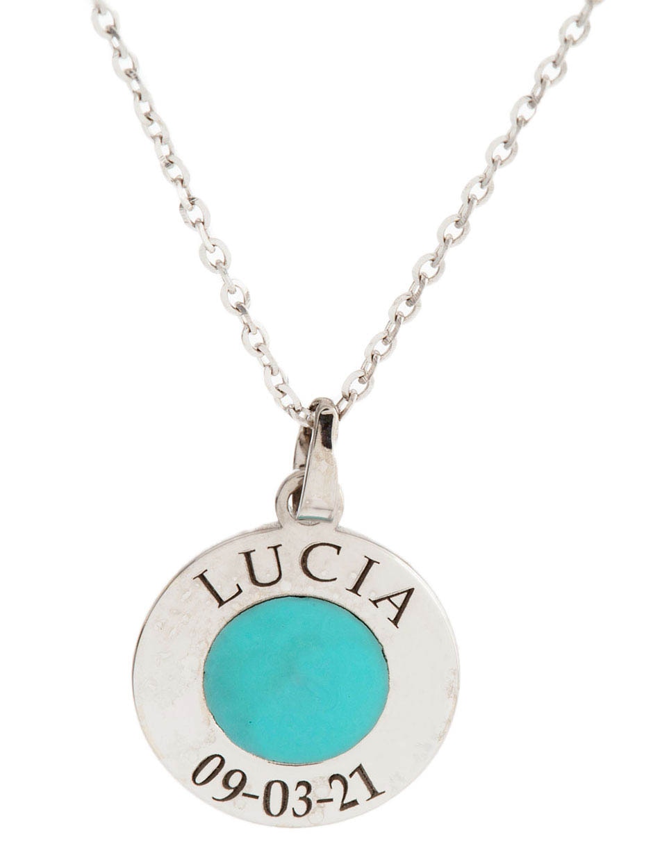 Collar de oro blanco 14 K