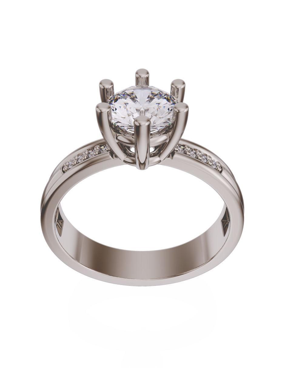 Anillo de compromiso de oro 10 k zirconia 2