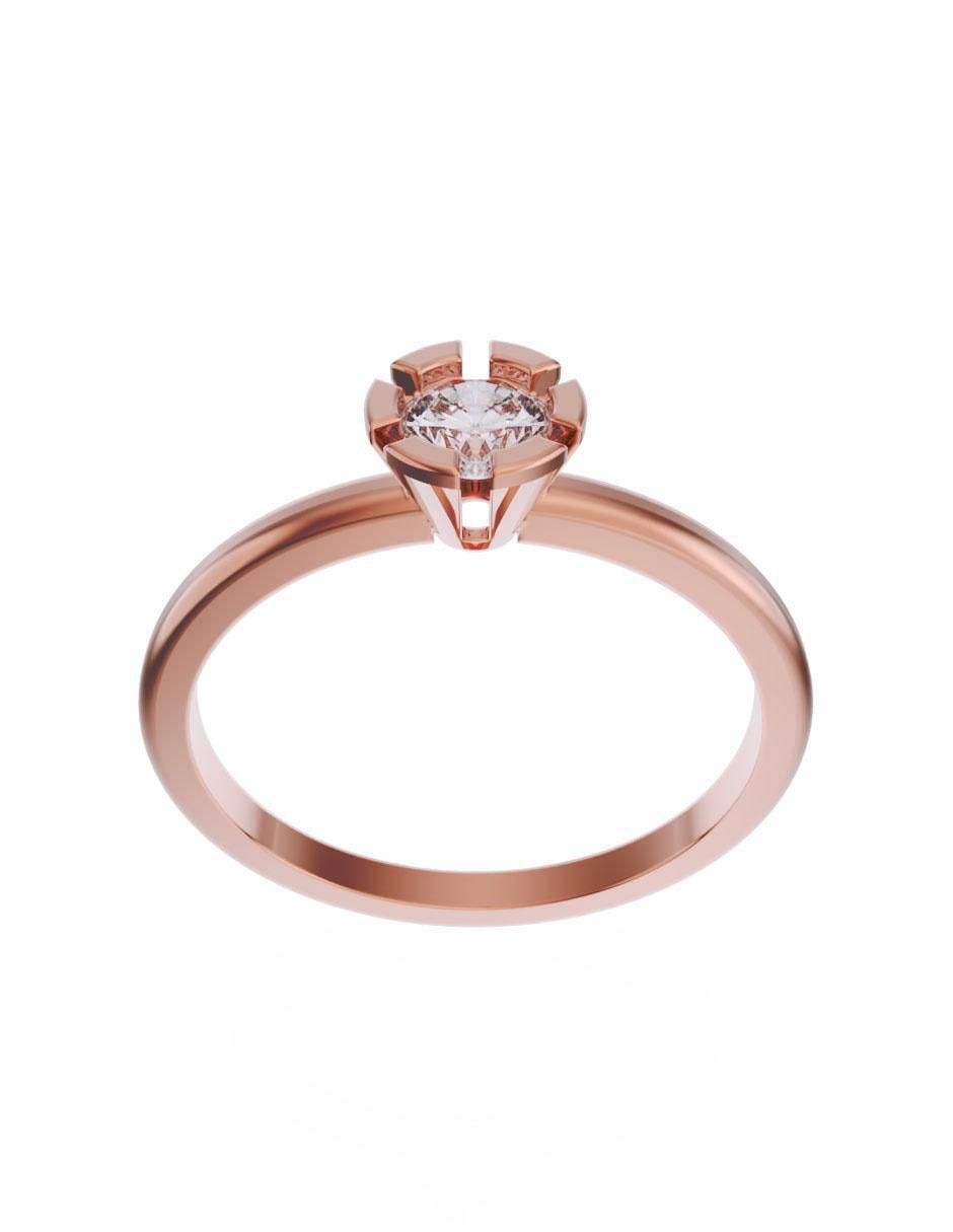 Anillo de compromiso de oro 10 k zirconia 2