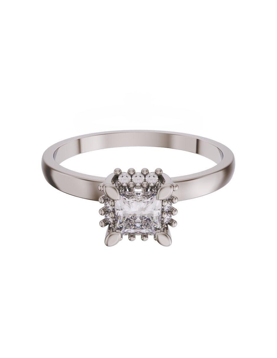 Anillo de compromiso de oro 14 k diamante Anillo de compromiso de oro 14 k diamante