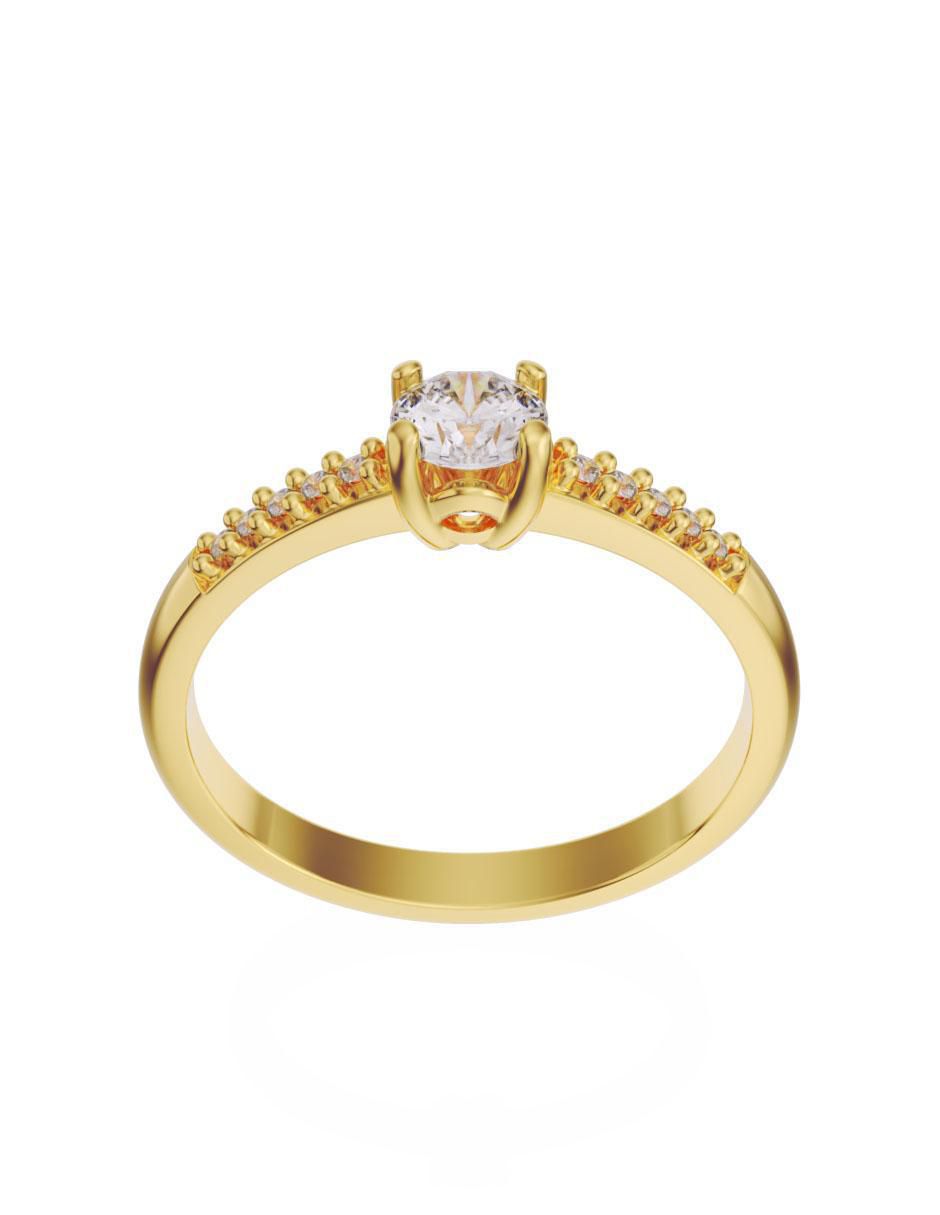 Anillo de compromiso de oro 14 k Fonelli diamante