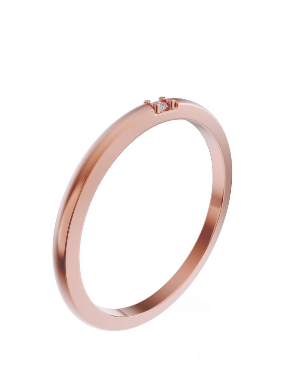 Anillo de compromiso de oro 14 k diamante 3