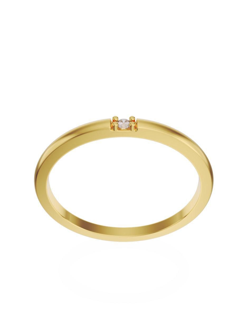 Anillo de compromiso de oro 14 k Fonelli diamante
