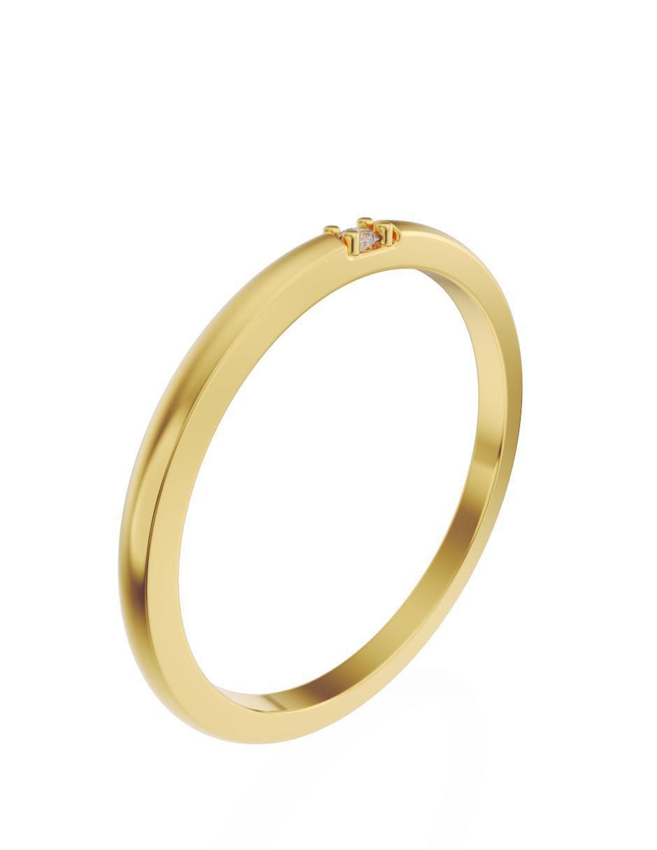 Anillo de compromiso de oro 14 k Fonelli diamante