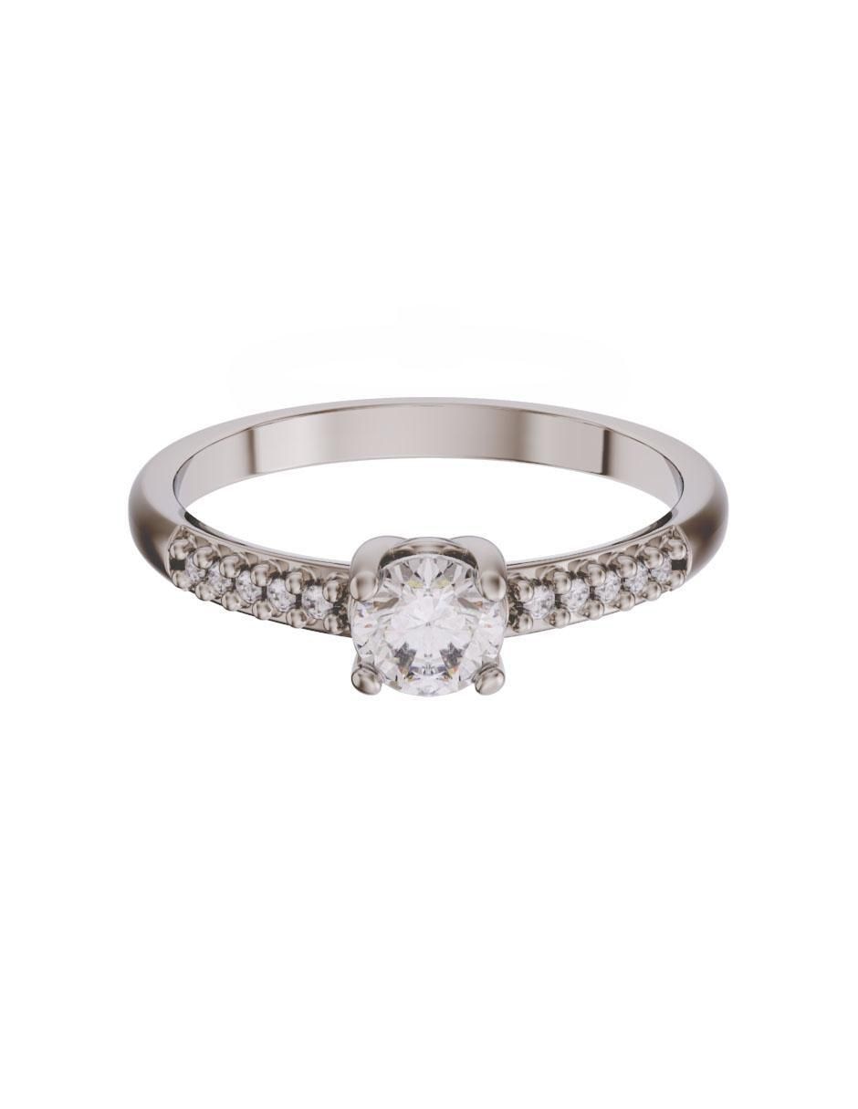 Anillo de compromiso de oro 14 k diamante Anillo de compromiso de oro 14 k diamante