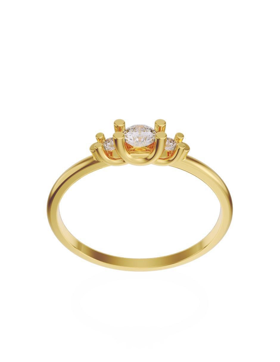 Anillo de compromiso de oro 14 k Fonelli diamante