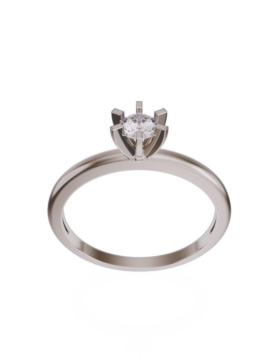 Anillo de compromiso de oro 14 k diamante 2