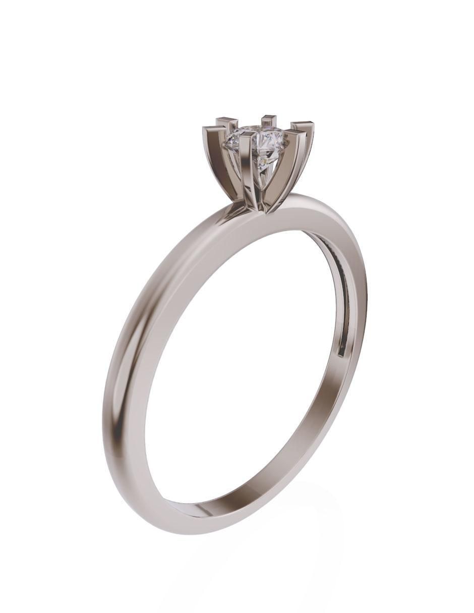 Anillo de compromiso de oro 14 k diamante 3