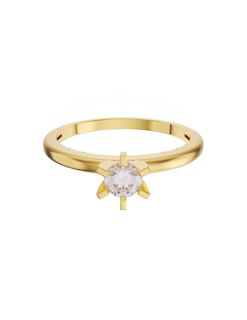 Anillo de compromiso de oro 14 k diamante