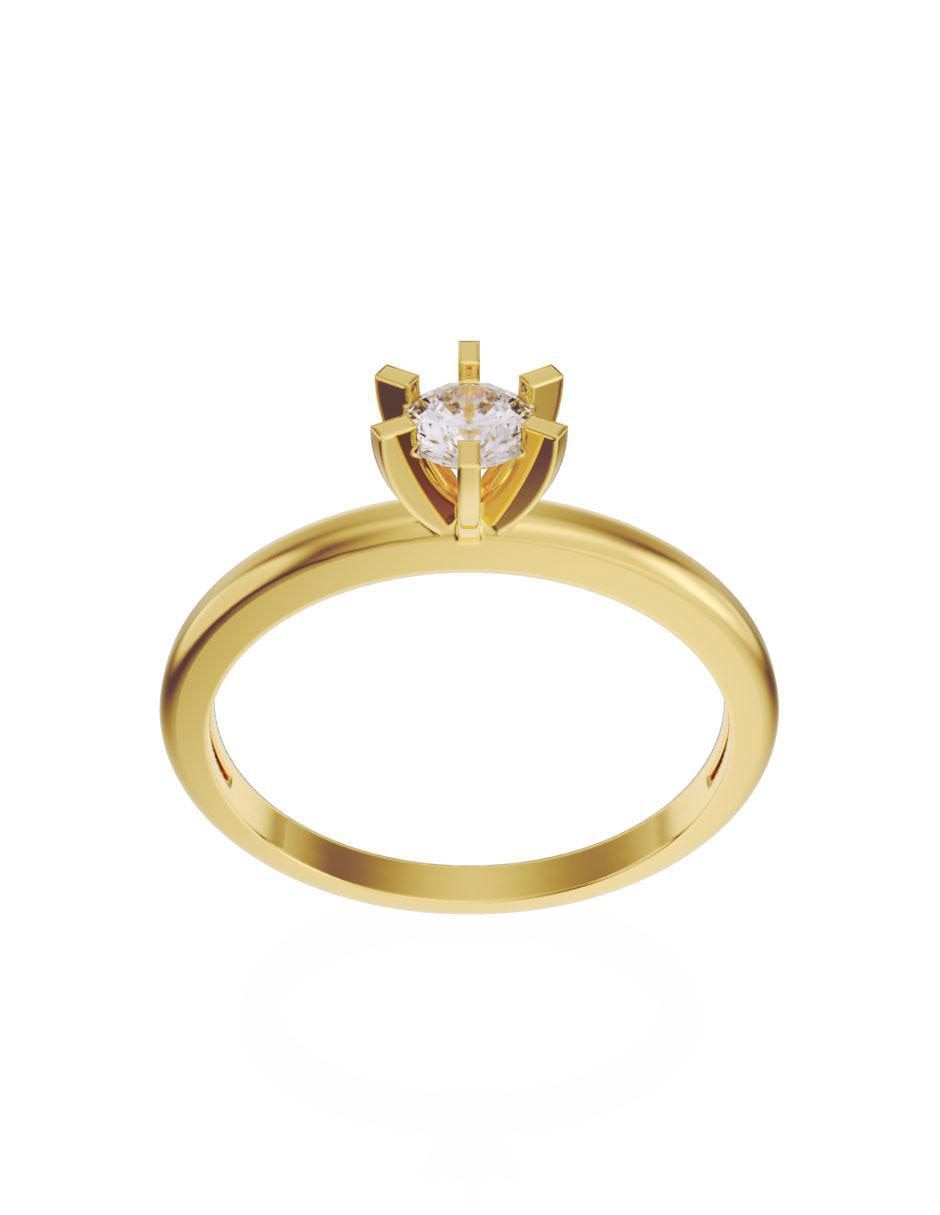Anillo de compromiso de oro 14 k Fonelli diamante