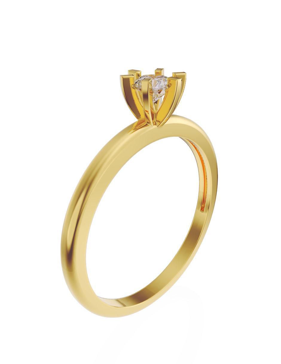 Anillo de compromiso de oro 14 k Fonelli diamante