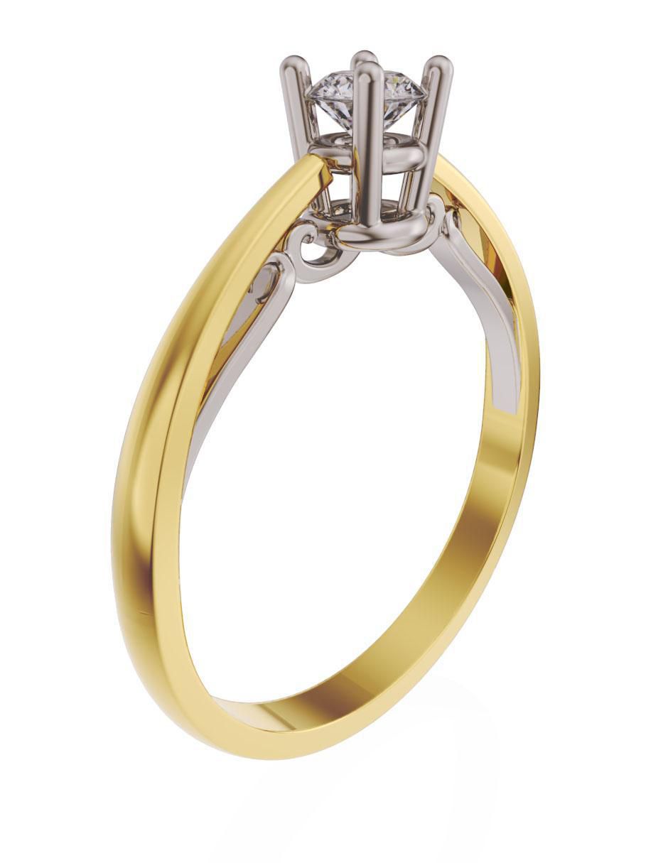 Anillo de compromiso de oro 14 k Fonelli diamante